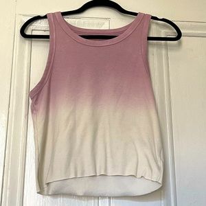 American Eagle - cropped dip dyed tank - size S